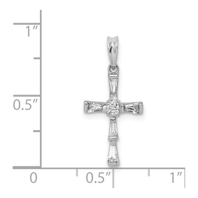 14K White Gold 1/5 ct tw Diamond Cross Pendant – view 5