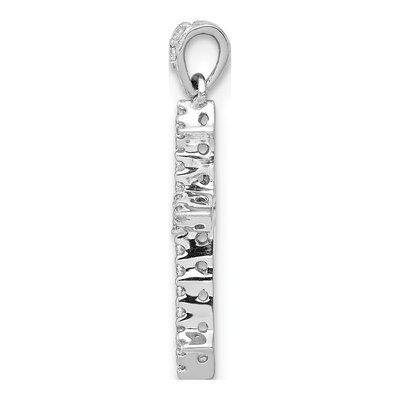 14K White Gold 1/10 ct tw Diamond Cross Pendant – view 3
