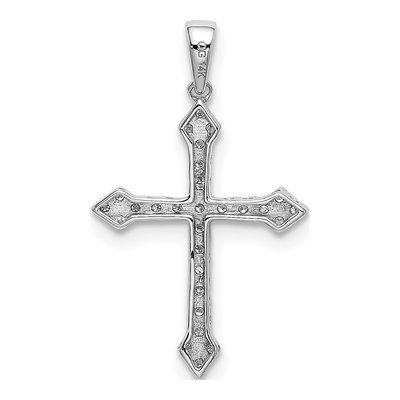 14K White Gold 1/10 ct tw Diamond Cross Pendant – view 4