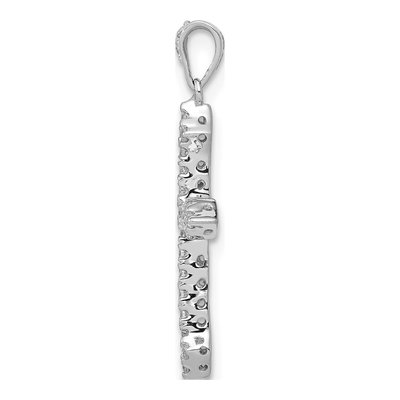 10K White Gold 1/4 ct tw Diamond Cross Pendant – view 2
