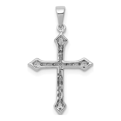 14K White Gold 1/4 ct tw Diamond Cross Pendant – view 4