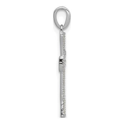 14K White Gold 1/10 ct tw Diamond Cross Pendant – view 3