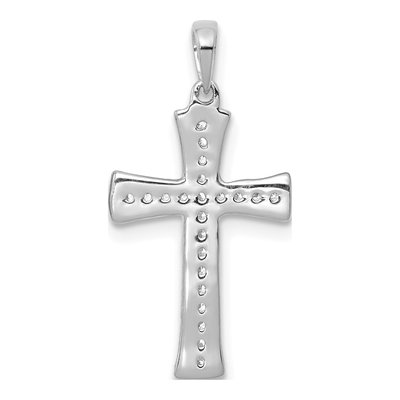 14K White Gold 1/10 ct tw Diamond Cross Pendant – view 5