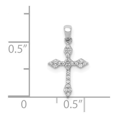 14K White Gold 1/15 ct tw Diamond Cross Pendant – view 5