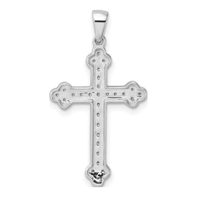 14K White Gold 1/10 ct tw Diamond Cross Pendant – view 5