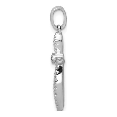14K White Gold 1/6 ct tw Diamond Cross Pendant – view 3