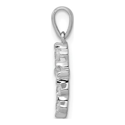 14K White Gold 1/6 ct tw Diamond Cross Pendant – view 3