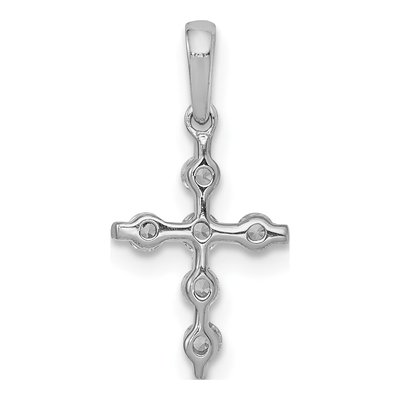 14K White Gold 1/6 ct tw Diamond Cross Pendant – view 4