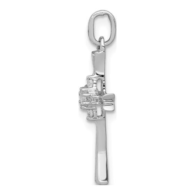 14K White Gold 1/15 ct tw Diamond Cross Pendant – view 3