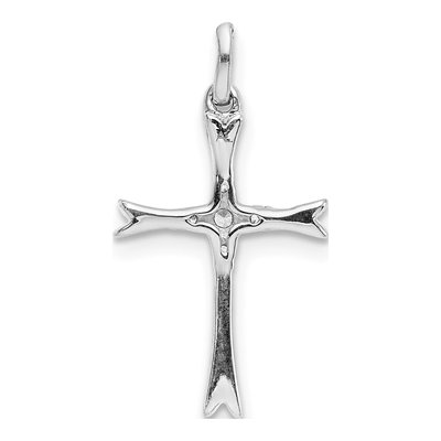 14K White Gold 1/15 ct tw Diamond Cross Pendant – view 4