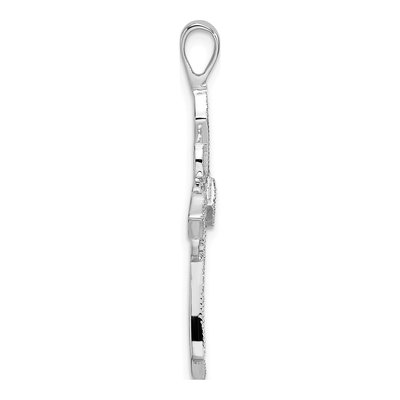 14K White Gold Passion Cross Pendant Mounting – view 3