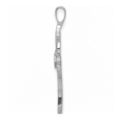 14K White Gold 1/3 ct tw Diamond Cross Pendant – view 2