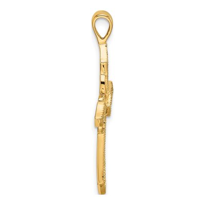 14K Yellow Gold Diamond Cross Pendant Mounting – view 3