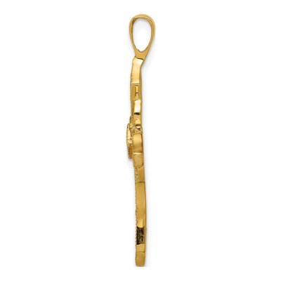 14K Yellow Gold 1/3 ct tw Diamond Cross Pendant – view 2