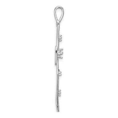 14K White Gold Fancy Cross Pendant Mounting – view 3