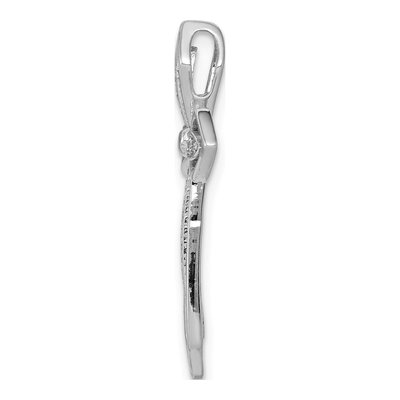 14K White Gold 1/15 ct tw Diamond Cross Slide Pendant – view 3