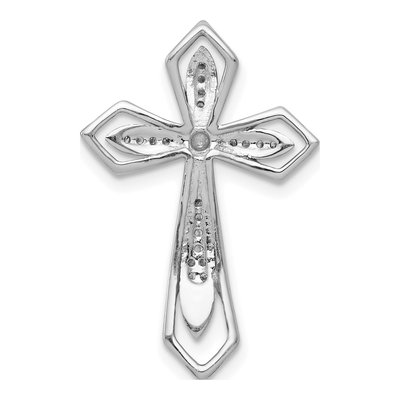 14K White Gold 1/15 ct tw Diamond Cross Slide Pendant – view 4