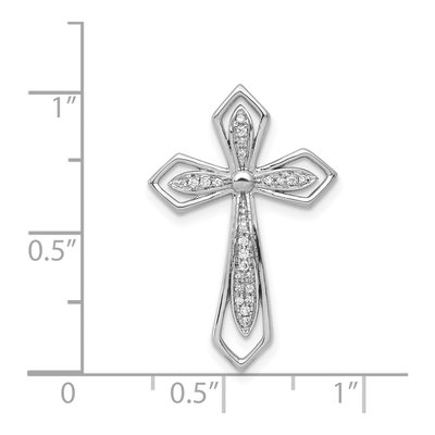 14K White Gold 1/15 ct tw Diamond Cross Slide Pendant – view 5