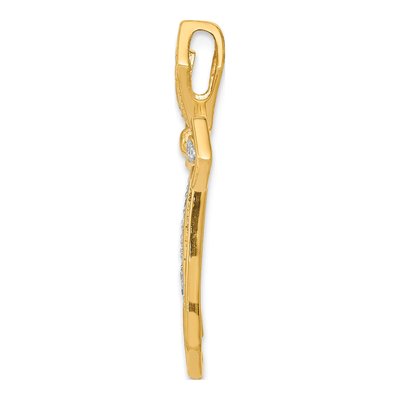 14K Yellow Gold 1/15 ct tw Diamond Cross Slide Pendant – view 3