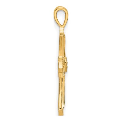 14K Yellow Gold Cross Pendant Mounting – view 3
