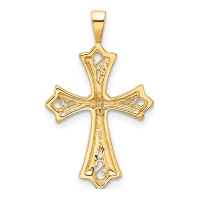 14K Yellow Gold Cross Pendant Mounting – view 4