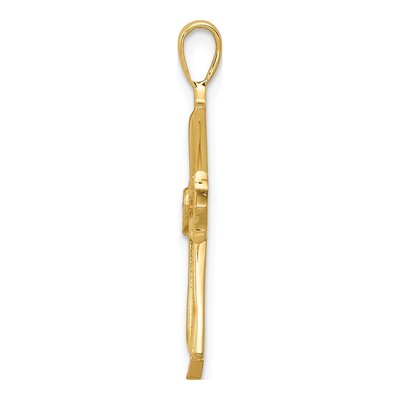 14K Yellow Gold Diamond Cross Pendant – view 2