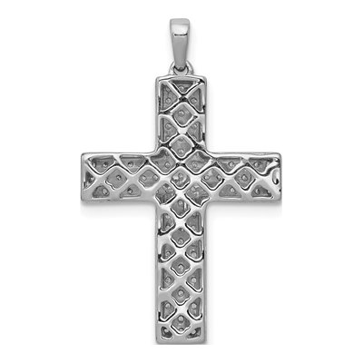 14K White Gold 1/2 ct tw Diamond Latin Cross Pendant – view 4