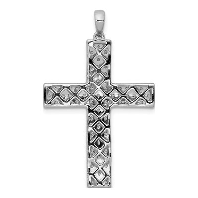 14K White Gold 1 ct tw Diamond Latin Cross Pendant – view 4