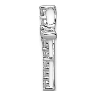 14K White Gold 1/4 ct tw Diamond Cross Slide Pendant – view 3