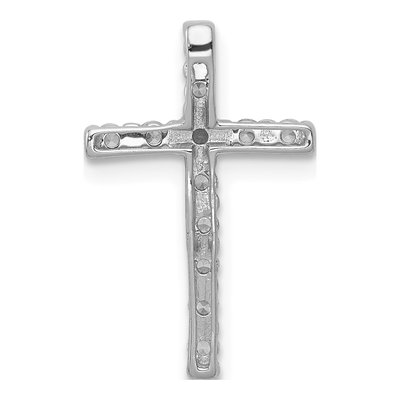 14K White Gold 1/4 ct tw Diamond Cross Slide Pendant – view 4