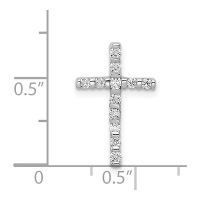 14K White Gold 1/4 ct tw Diamond Cross Slide Pendant – view 5