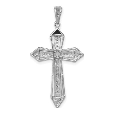 14K White Gold 1/3 ct tw Diamond Passion Cross Pendant – view 4