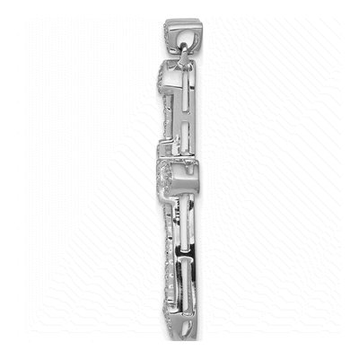 14K White Gold 1/3 ct tw Diamond Cross Pendant – view 3