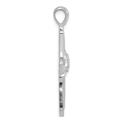 14K White Gold 1/20 ct tw Diamond Cross Pendant – view 3