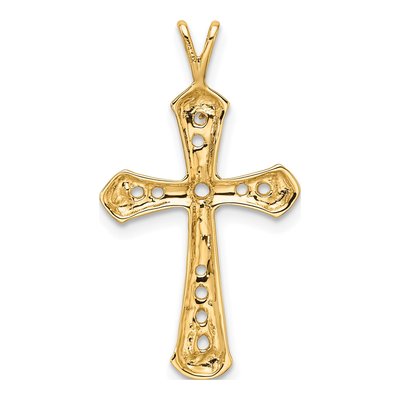 14K Yellow Gold Passion Cross Pendant Mounting – view 4
