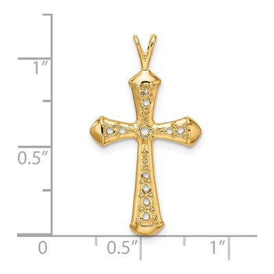 14K Yellow Gold Passion Cross Pendant Mounting – view 5