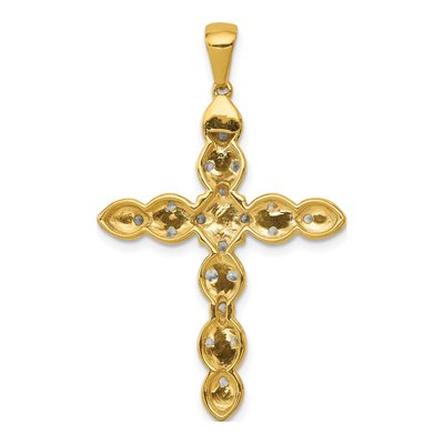 14K Yellow Gold 1/2 ct tw Diamond Cross Pendant – view 4