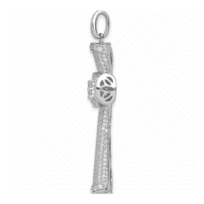 14K White Gold 1.75 ct tw Diamond Large Cross Pendant – view 3