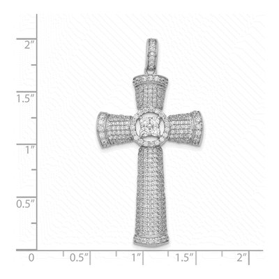 14K White Gold 1.75 ct tw Diamond Large Cross Pendant – view 5