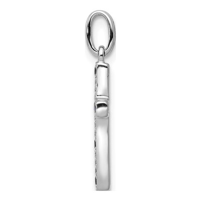 14K White Gold Sapphire Cross Pendant – view 3