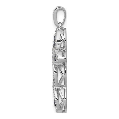 14K White Gold 1/5 ct tw Diamond Cross Pendant – view 3