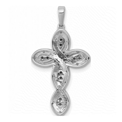 14K White Gold 1/5 ct tw Diamond Cross Pendant – view 4