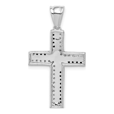 14K White Gold 1/5 ct tw Diamond Cross Pendant – view 4