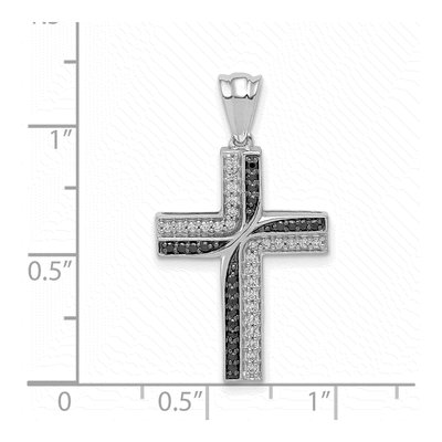 14K White Gold 1/5 ct tw Diamond Cross Pendant – view 5