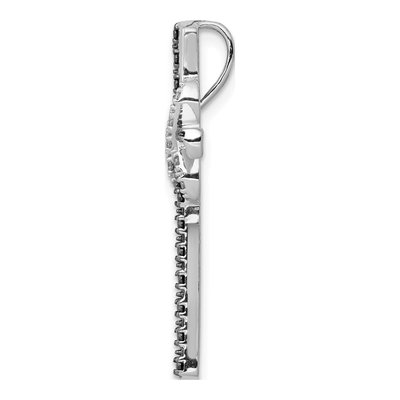 14K White Gold 1/6 ct tw Diamond Infinity Cross Slide Pendant – view 3