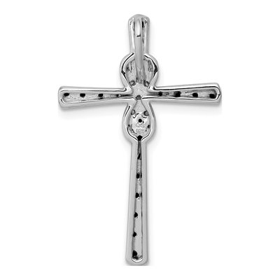 14K White Gold 1/6 ct tw Diamond Infinity Cross Slide Pendant – view 4