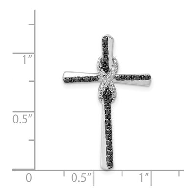 14K White Gold 1/6 ct tw Diamond Infinity Cross Slide Pendant – view 5