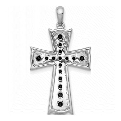 14K White Gold 5/8 ct tw Diamond Cross Pendant – view 4
