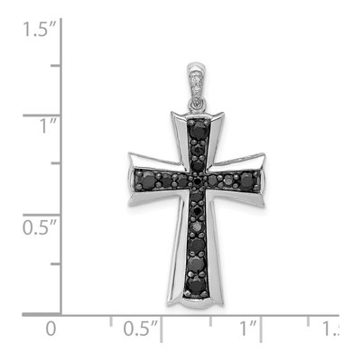 14K White Gold 5/8 ct tw Diamond Cross Pendant – view 5