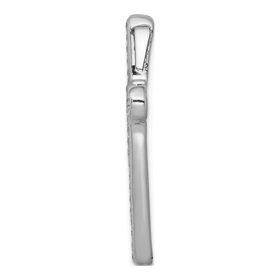 14K White Gold 1/2 ct tw Diamond Cross Slide Pendant – view 3